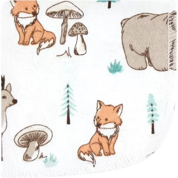 Hudson Baby Unisex Baby Flannel Washcloths, Eucalyptus 10Pk, One Size