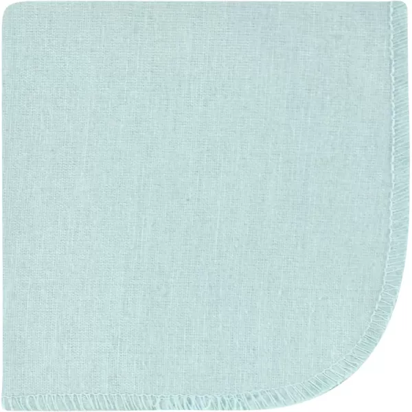 Hudson Baby Unisex Baby Flannel Washcloths, Eucalyptus 10Pk, One Size