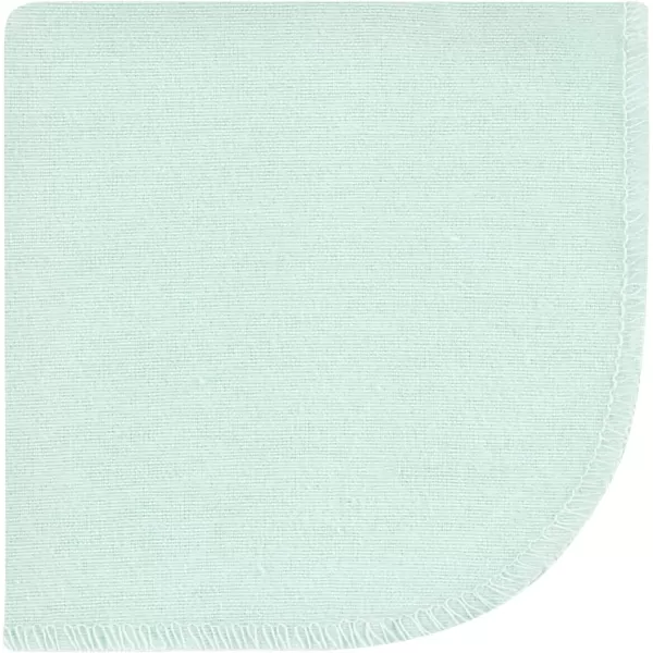 Hudson Baby Unisex Baby Flannel Washcloths, Eucalyptus 10Pk, One Size