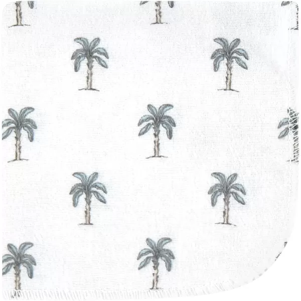 Hudson Baby Unisex Baby Flannel Washcloths, Eucalyptus 10Pk, One Size