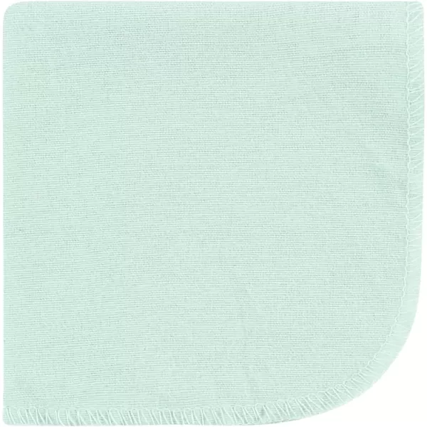 Hudson Baby Unisex Baby Flannel Washcloths, Eucalyptus 10Pk, One Size