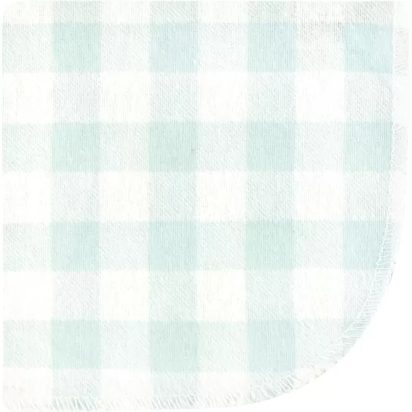 Hudson Baby Unisex Baby Flannel Washcloths, Eucalyptus 10Pk, One Size