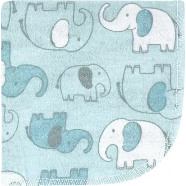 Hudson Baby Unisex Baby Flannel Washcloths, Eucalyptus 10Pk, One Size