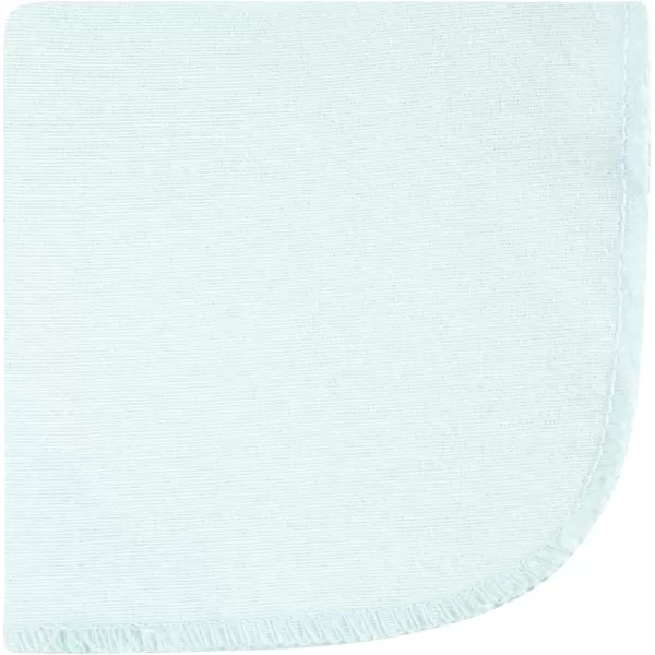 Hudson Baby Unisex Baby Flannel Washcloths, Eucalyptus 10Pk, One Size