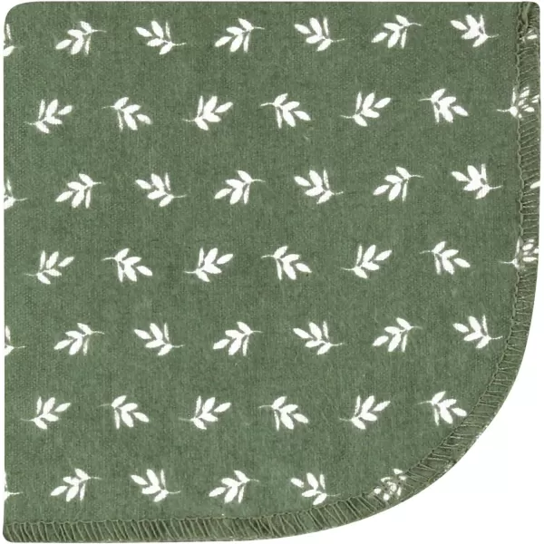 Hudson Baby Unisex Baby Flannel Washcloths, Eucalyptus 10Pk, One Size