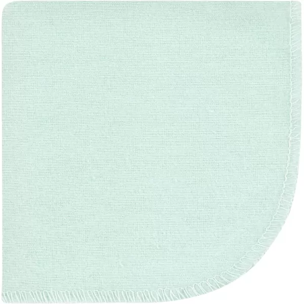 Hudson Baby Unisex Baby Flannel Washcloths, Eucalyptus 10Pk, One Size