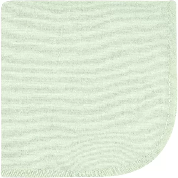 Hudson Baby Unisex Baby Flannel Washcloths, Eucalyptus 10Pk, One Size