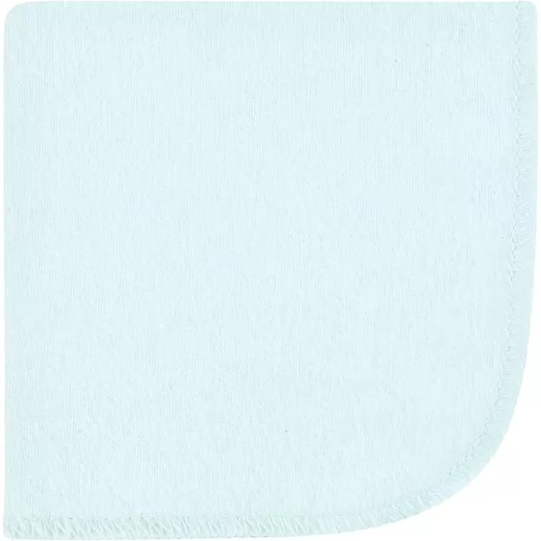 Hudson Baby Unisex Baby Flannel Washcloths, Eucalyptus 10Pk, One Size