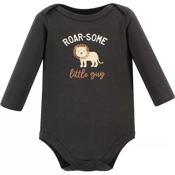 Hudson Baby Unisex Baby Unisex Baby Cotton Bodysuit and Pant Set, Brave Lion, Preemie