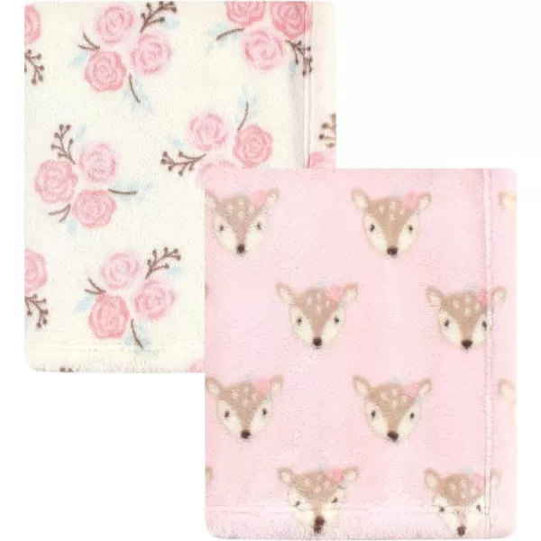 Hudson Baby Unisex Baby Cozy Plush Luxury Blankets 2pk, Butterflies, One Size