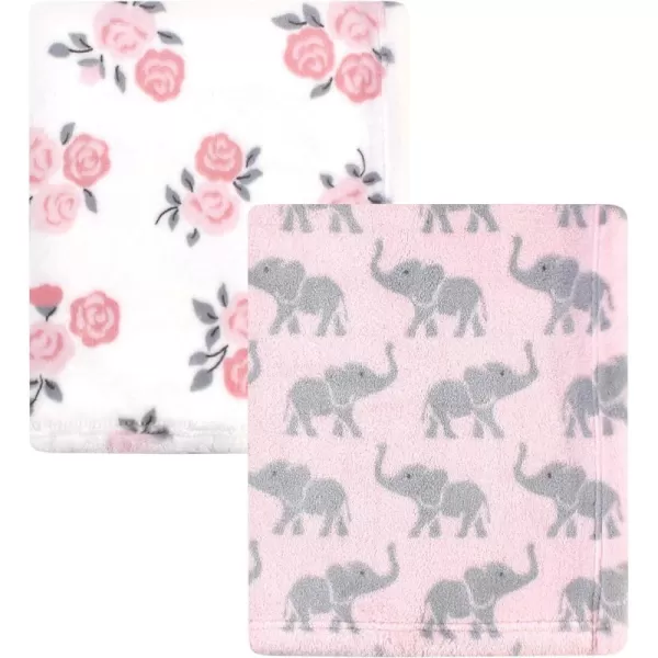 Hudson Baby Unisex Baby Cozy Plush Luxury Blankets 2pk, Butterflies, One Size