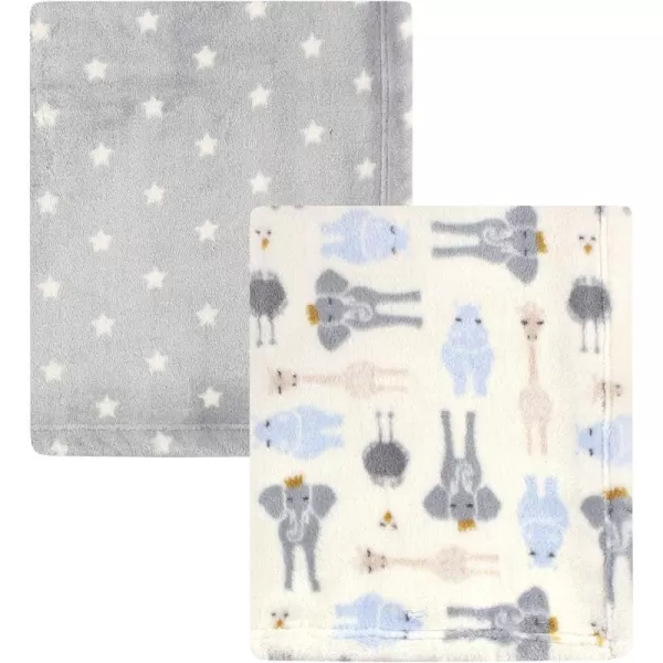Hudson Baby Unisex Baby Cozy Plush Luxury Blankets 2pk, Butterflies, One Size