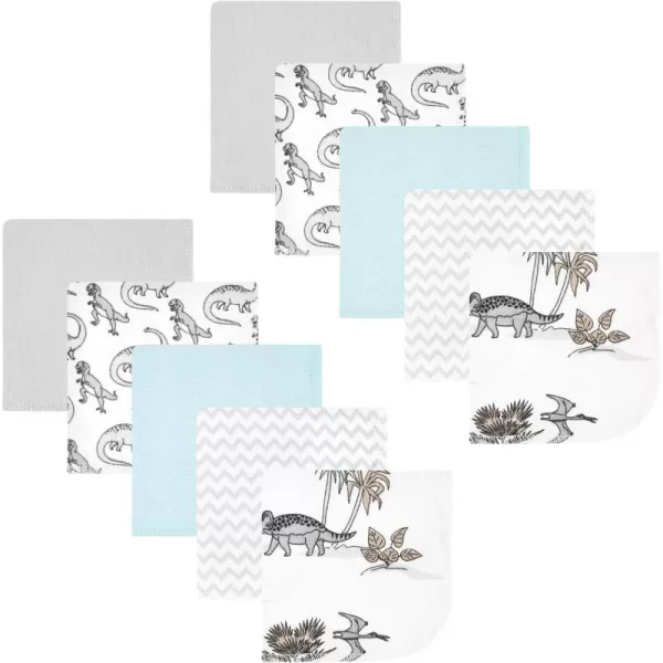 Hudson Baby Unisex Baby Flannel Washcloths, Eucalyptus 10Pk, One Size