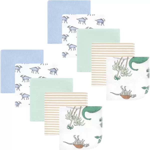 Hudson Baby Unisex Baby Flannel Washcloths, Eucalyptus 10Pk, One Size
