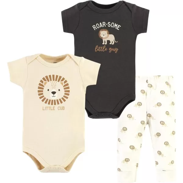 Hudson Baby Unisex Baby Unisex Baby Cotton Bodysuit and Pant Set, Brave Lion, Preemie