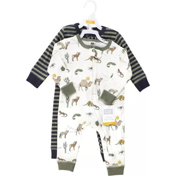 Hudson Baby Baby Girls' Cotton Sleep and Play