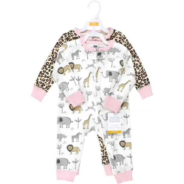 Hudson Baby Baby Girls' Cotton Sleep and Play