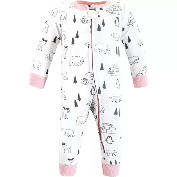 Hudson Baby Baby Girls' Cotton Sleep and Play