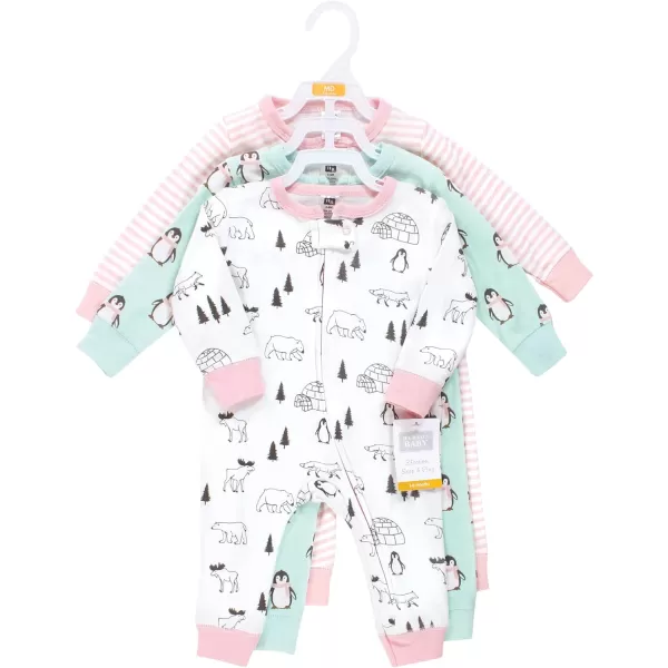 Hudson Baby Baby Girls' Cotton Sleep and Play