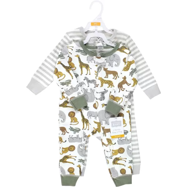 Hudson Baby Baby Girls' Cotton Sleep and Play