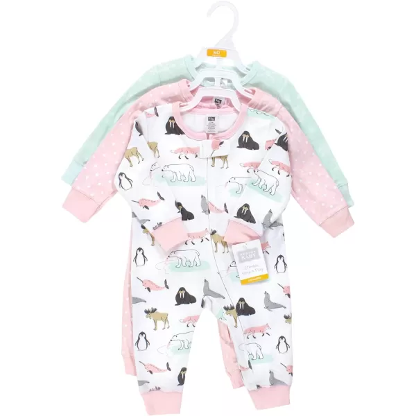 Hudson Baby Baby Girls' Cotton Sleep and Play