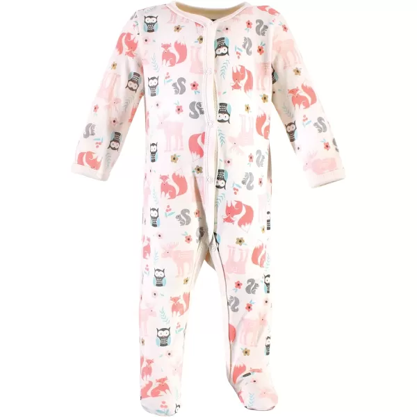 Hudson Baby Baby Girls' Cotton Sleep and Play