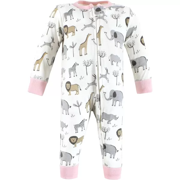 Hudson Baby Baby Girls' Cotton Sleep and Play