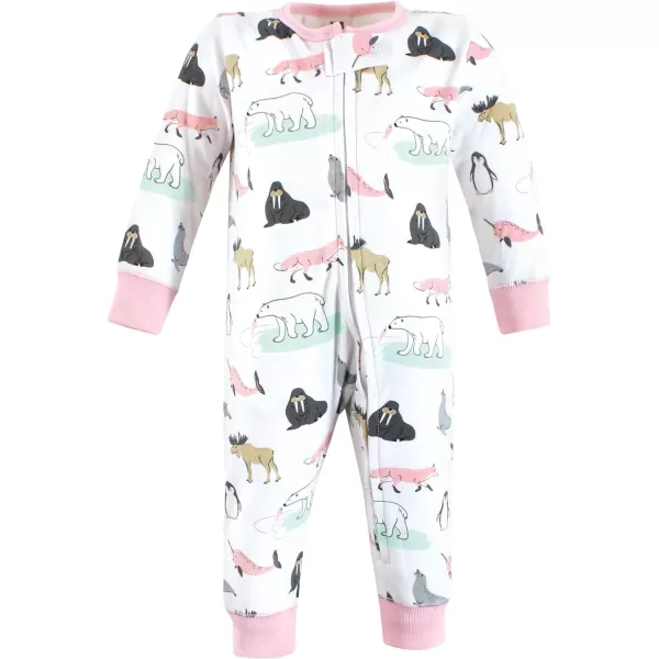Hudson Baby Baby Girls' Cotton Sleep and Play