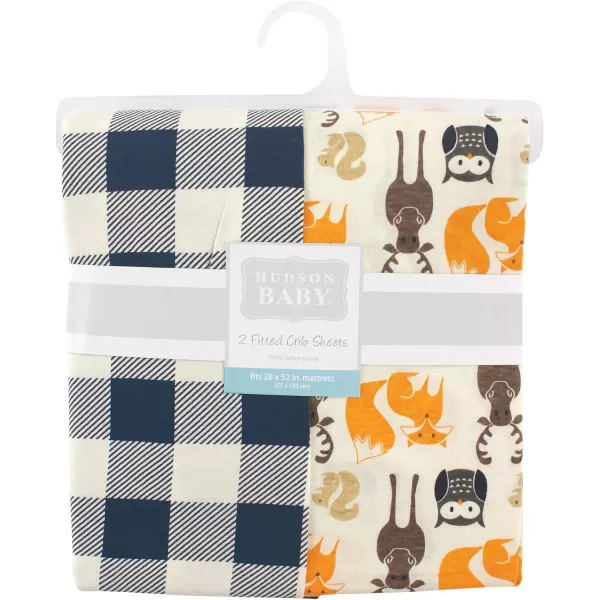 Hudson Baby Unisex Baby Cotton Fitted Crib Sheet, Teepee, One Size