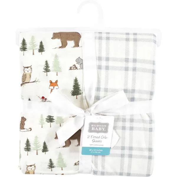 Hudson Baby Unisex Baby Cotton Fitted Crib Sheet, Teepee, One Size