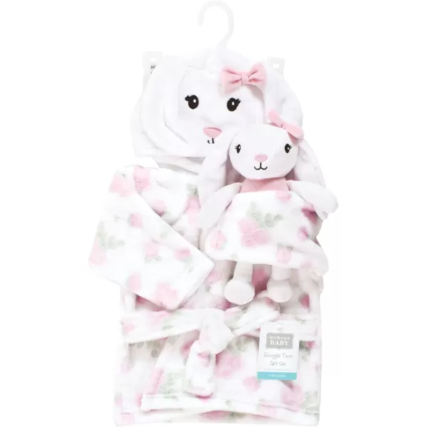 Hudson Baby Unisex Baby Plush Bathrobe and Toy Set