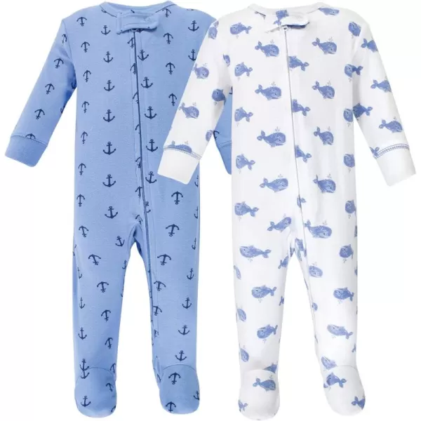 Hudson Baby Baby Girls' Cotton Sleep and Play
