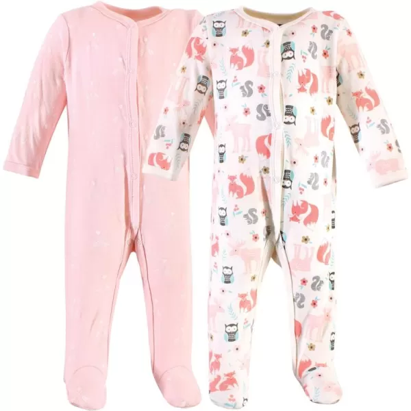 Hudson Baby Baby Girls' Cotton Sleep and Play