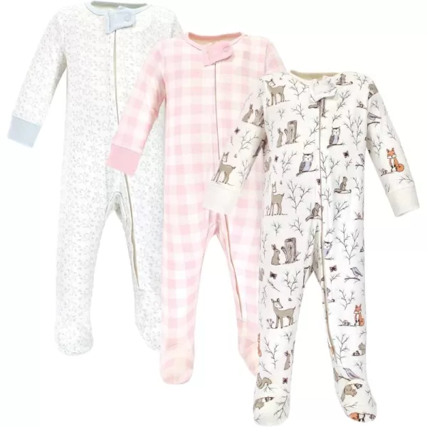 Hudson Baby Baby Girls' Cotton Sleep and Play
