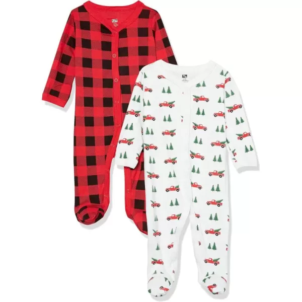 Hudson Baby Baby Girls' Cotton Sleep and Play