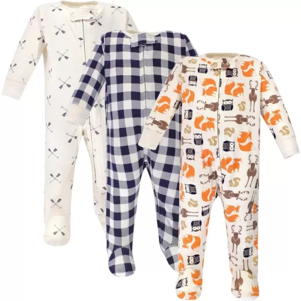 Hudson Baby Baby Girls' Cotton Sleep and Play