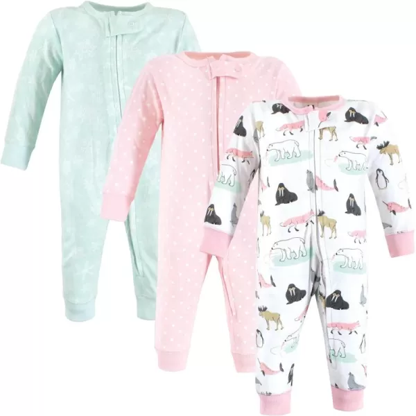 Hudson Baby Baby Girls' Cotton Sleep and Play