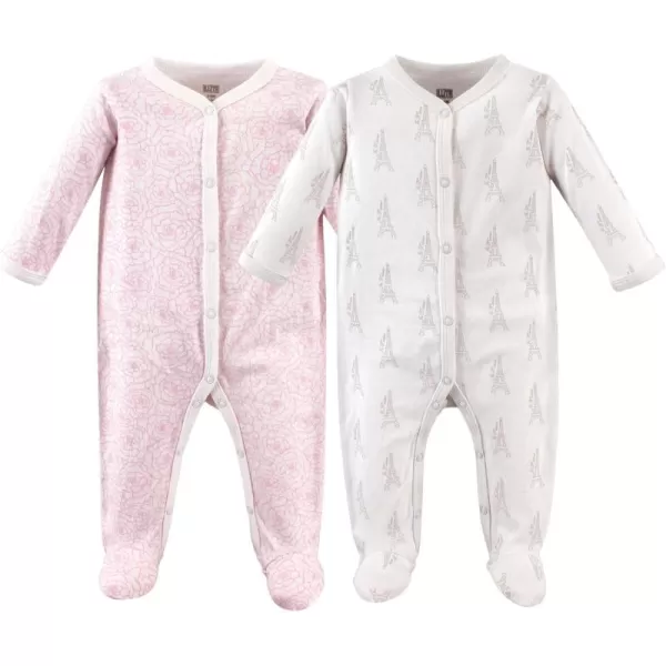 Hudson Baby Baby Girls' Cotton Sleep and Play