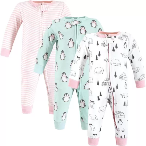 Hudson Baby Baby Girls' Cotton Sleep and Play