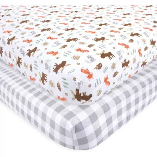 Hudson Baby Unisex Baby Cotton Fitted Crib Sheet, Teepee, One Size
