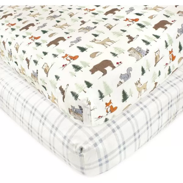 Hudson Baby Unisex Baby Cotton Fitted Crib Sheet, Teepee, One Size