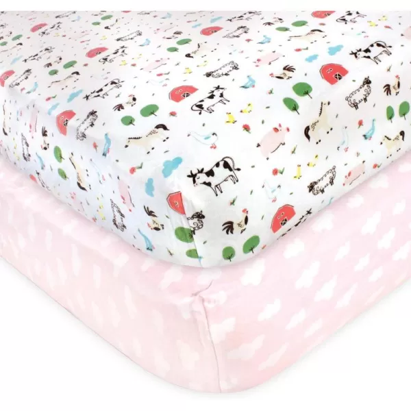 Hudson Baby Unisex Baby Cotton Fitted Crib Sheet, Teepee, One Size