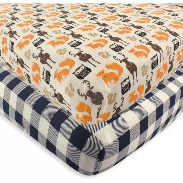 Hudson Baby Unisex Baby Cotton Fitted Crib Sheet, Teepee, One Size