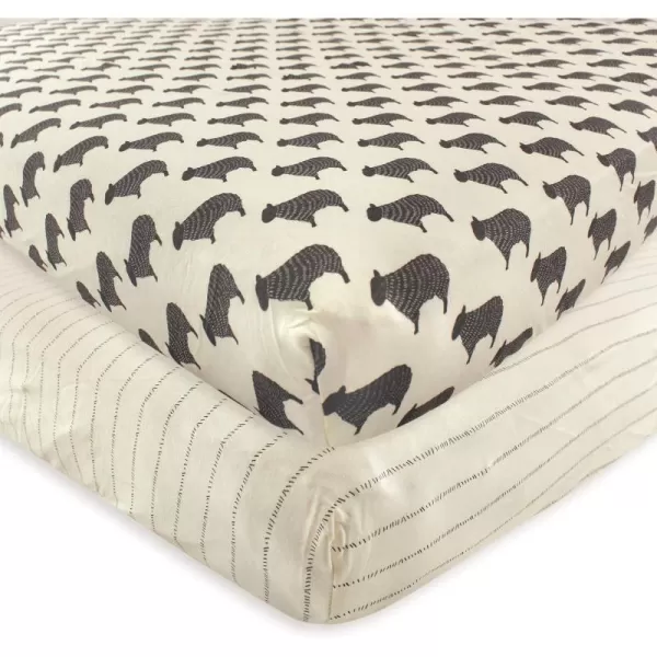 Hudson Baby Unisex Baby Cotton Fitted Crib Sheet, Teepee, One Size