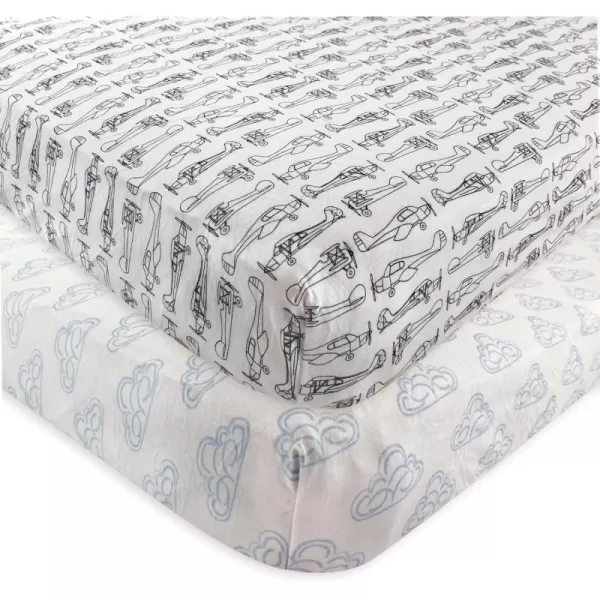 Hudson Baby Unisex Baby Cotton Fitted Crib Sheet, Teepee, One Size