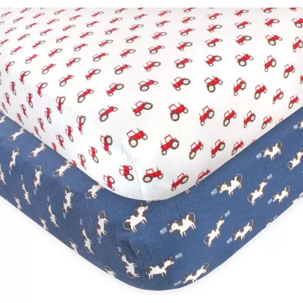 Hudson Baby Unisex Baby Cotton Fitted Crib Sheet, Teepee, One Size