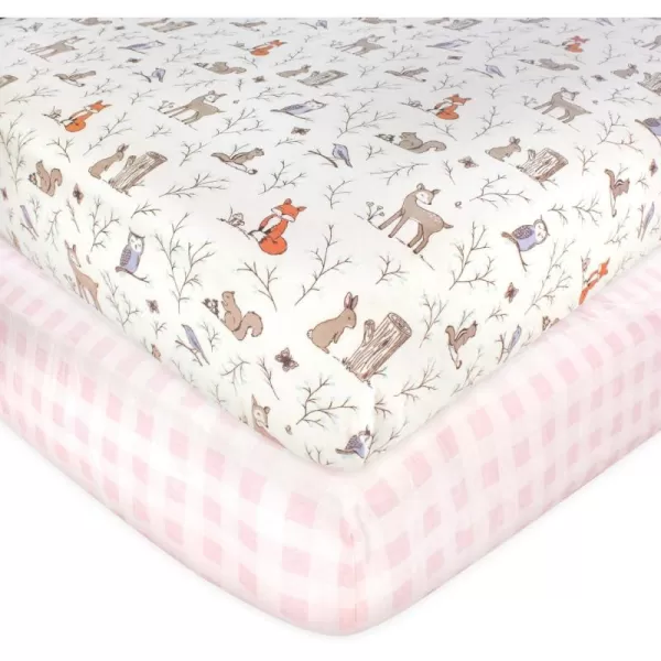 Hudson Baby Unisex Baby Cotton Fitted Crib Sheet, Teepee, One Size