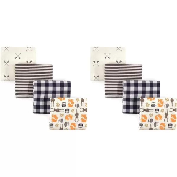 Hudson Baby Unisex Baby Cotton Flannel Receiving Blankets, Rocket Ship, One Size