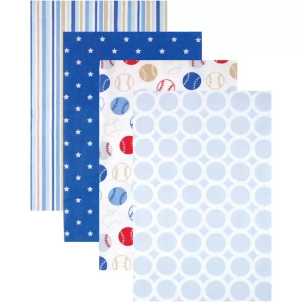 Hudson Baby Unisex Baby Cotton Flannel Receiving Blankets, Rocket Ship, One Size