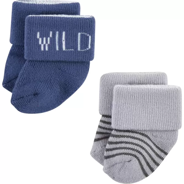 Hudson Baby Baby Girls' Cotton Rich Newborn and Terry Socks